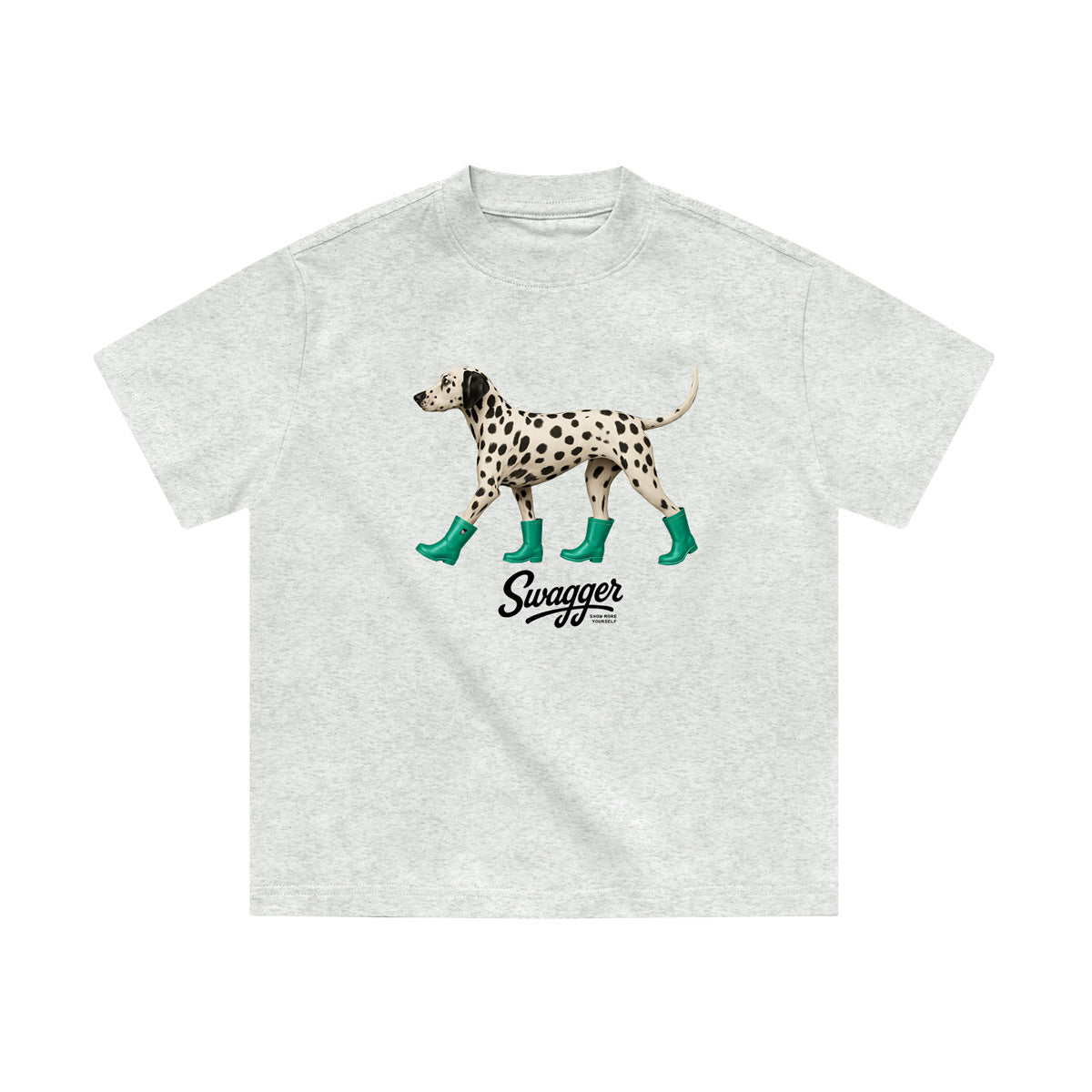 Children's Big Short Sleeve Heavy Cotton Boys Fun Top Loose Children's T-shirt