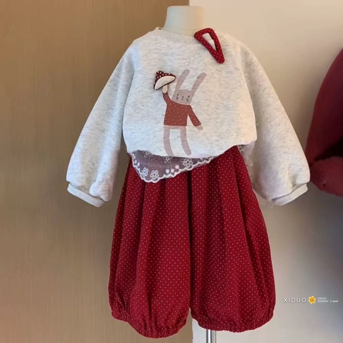 Sweater Set Korean Style Autumn Versatile Children's Suit