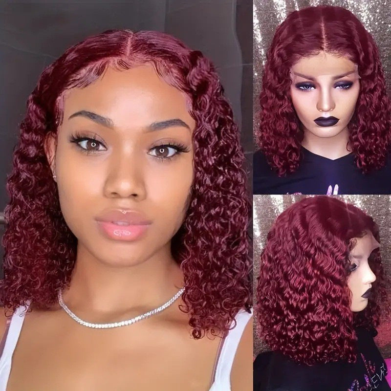 Front Lace Small Female Hood Fluffy Wig Short Curly Hair