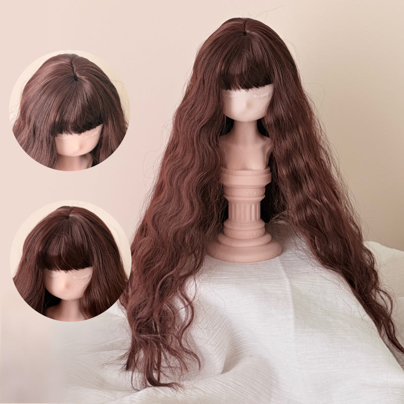 Silk Props With Bangs Small Curls Hair Cos Wig