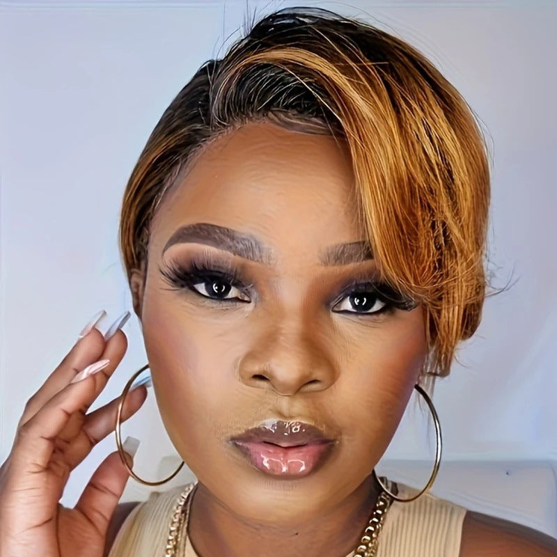 Lace Pixie Cut Short Bob Human Real Hair Wig