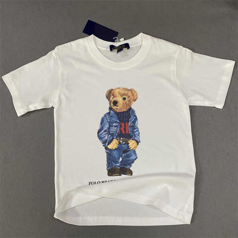 Children's Casual Cotton Denim Suit Bear Boys Clothing Children's T-shirt