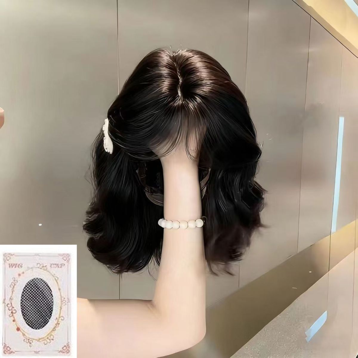 Wool Egg Vintage Bangs Texture Fluffy Wig Short Curly Hair