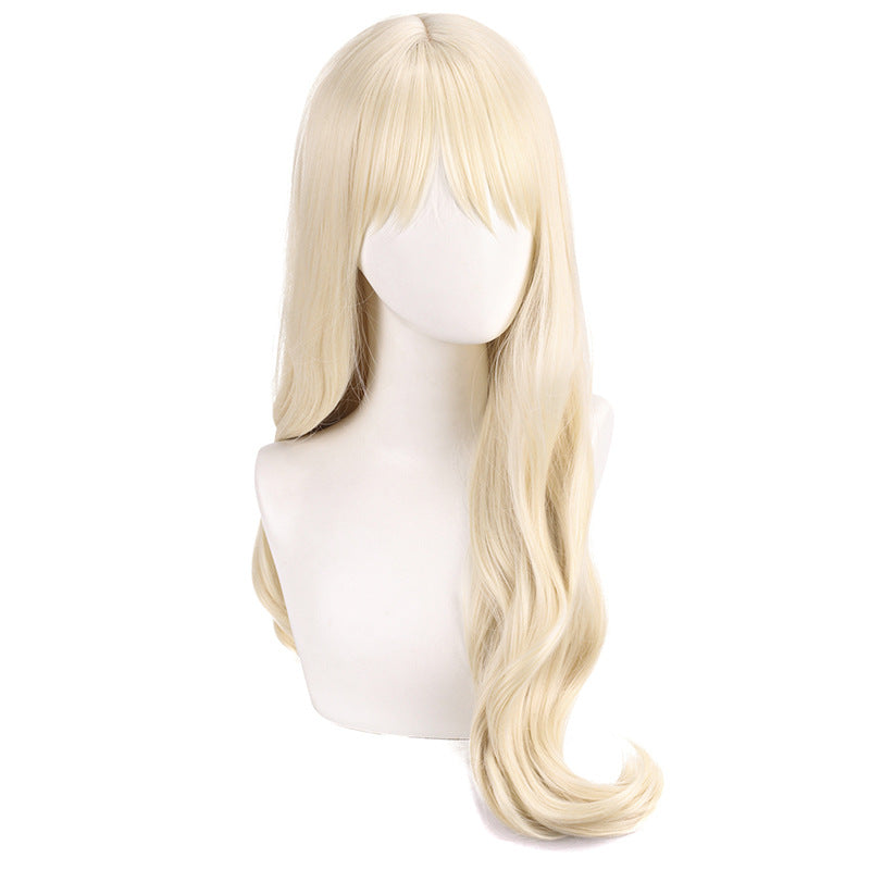 Main Barbie Light Golden Micro Curly Cos Wig