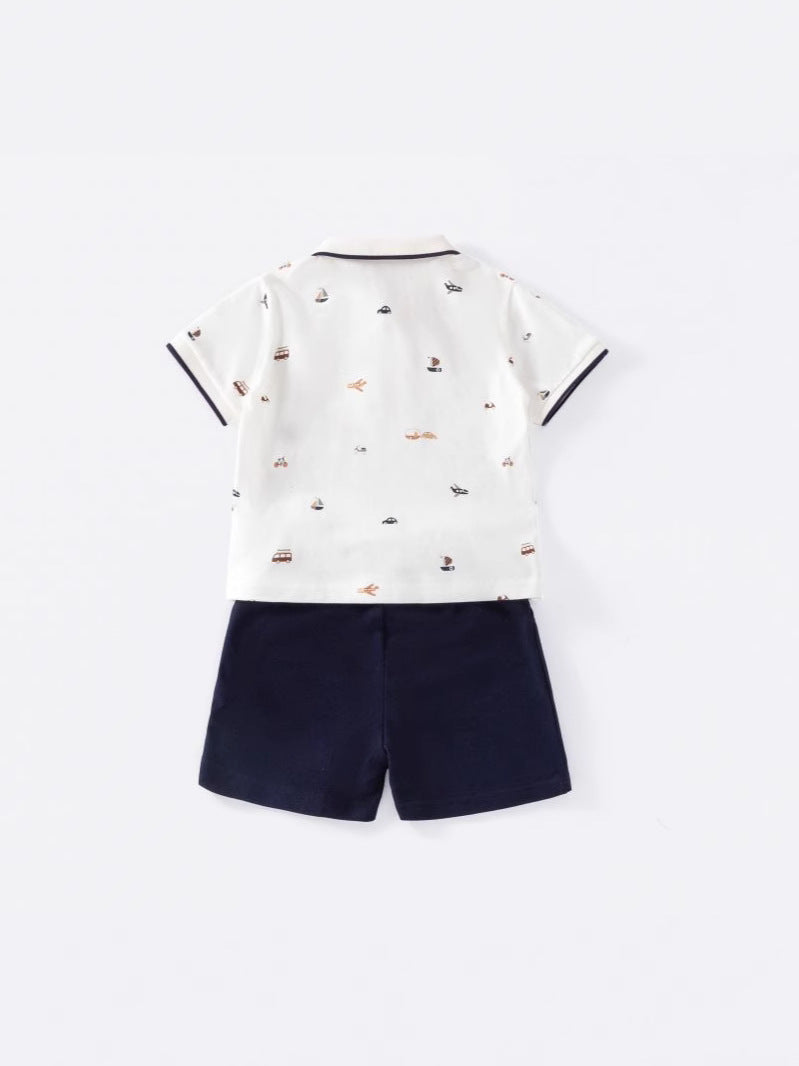 Children's Boys Summer Fashion Short-sleeved Clothes Cool Children's Suit