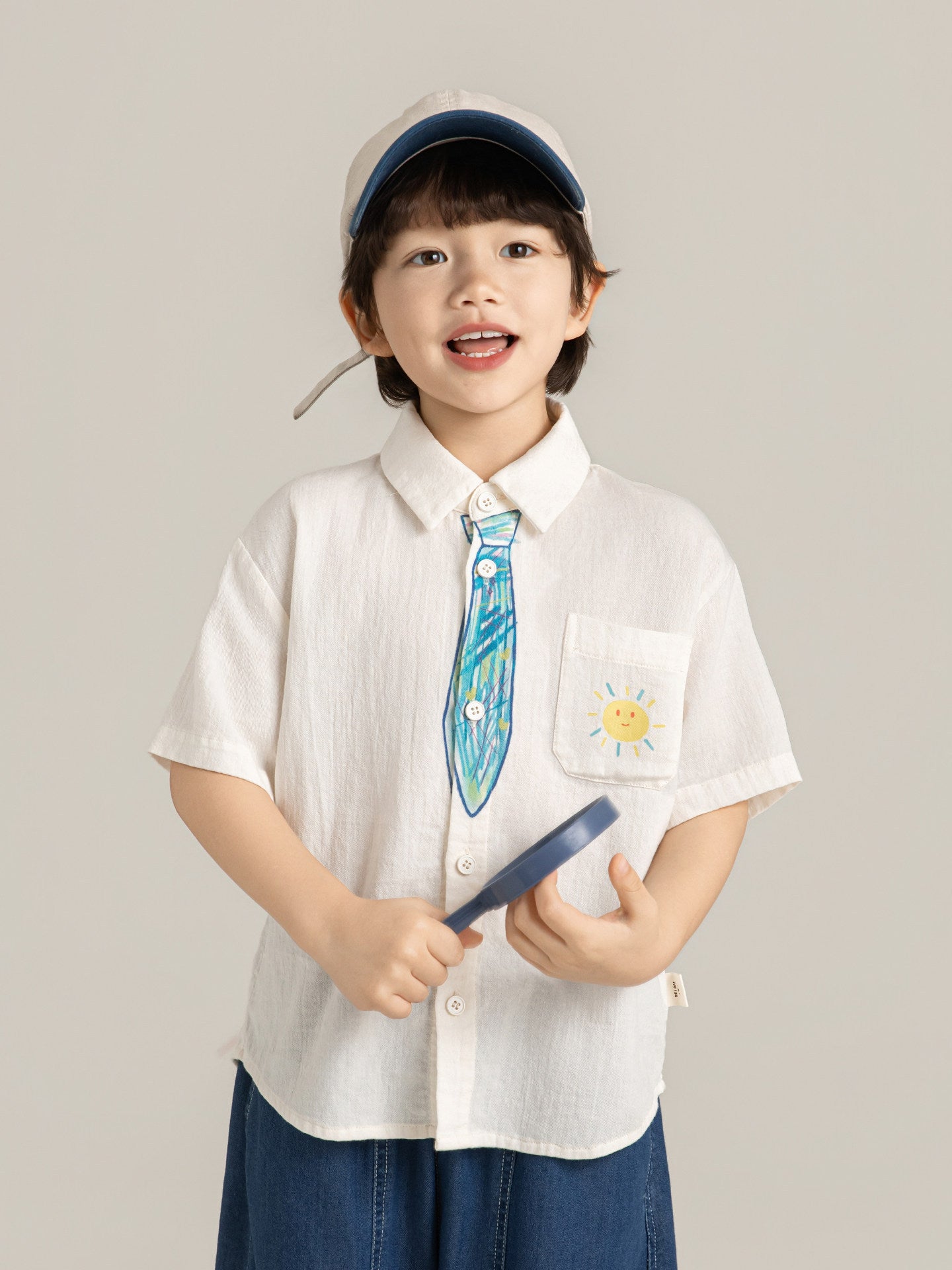 Boy Printed Short-sleeved Summer Yuan Air Children's Shirt