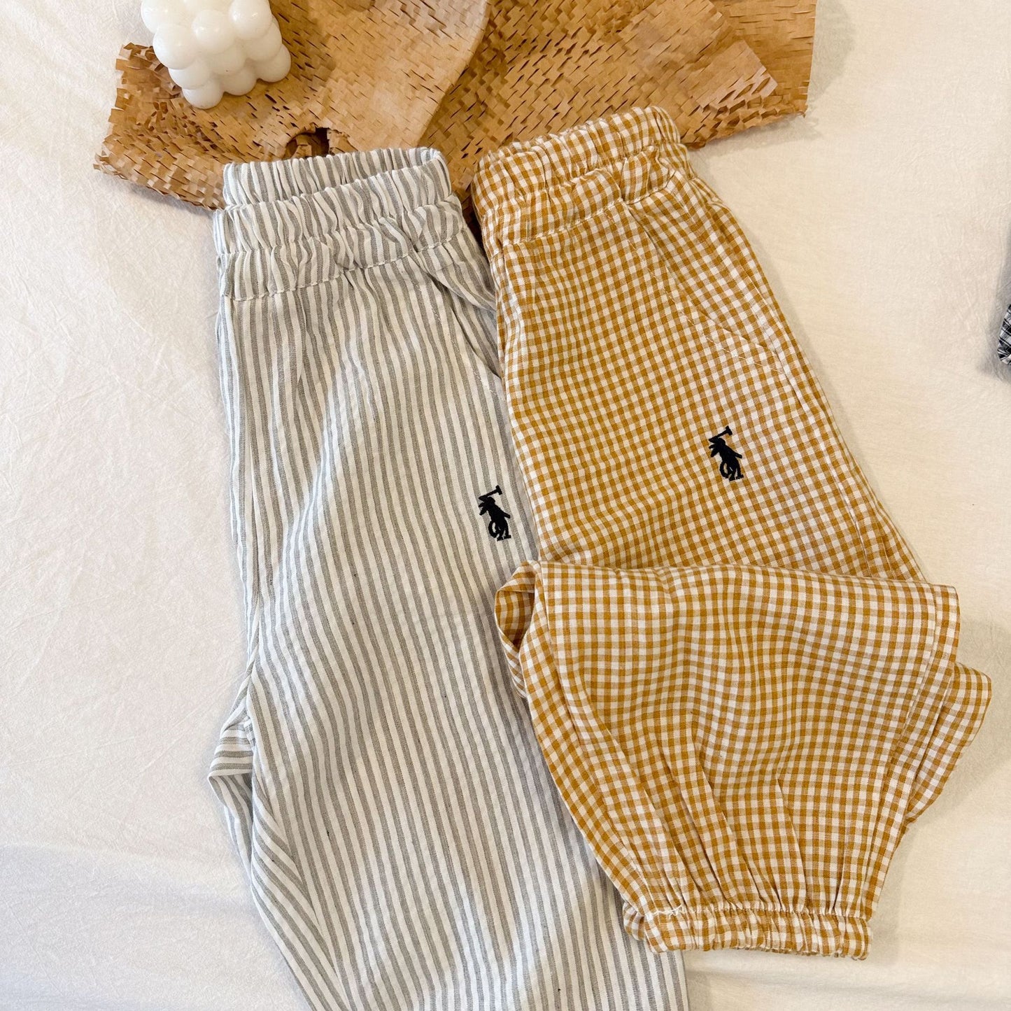 Children's Plaid Summer Boys Bloomers Harem Striped Children's Pants
