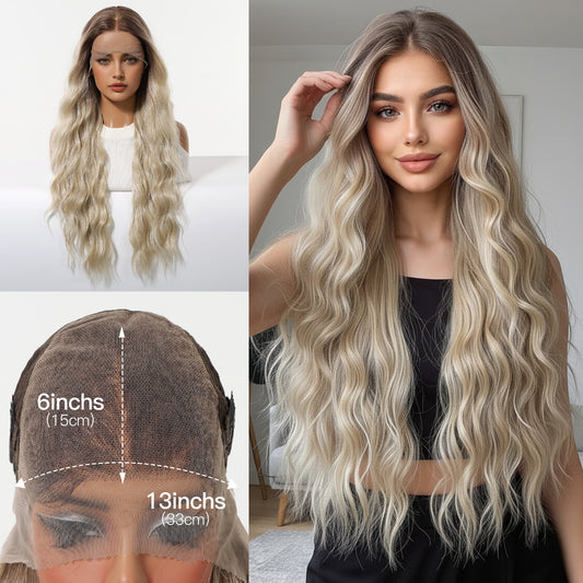 Silk Lace Female Breathable Net Cap Full Head Style Daily Wig Long Curls