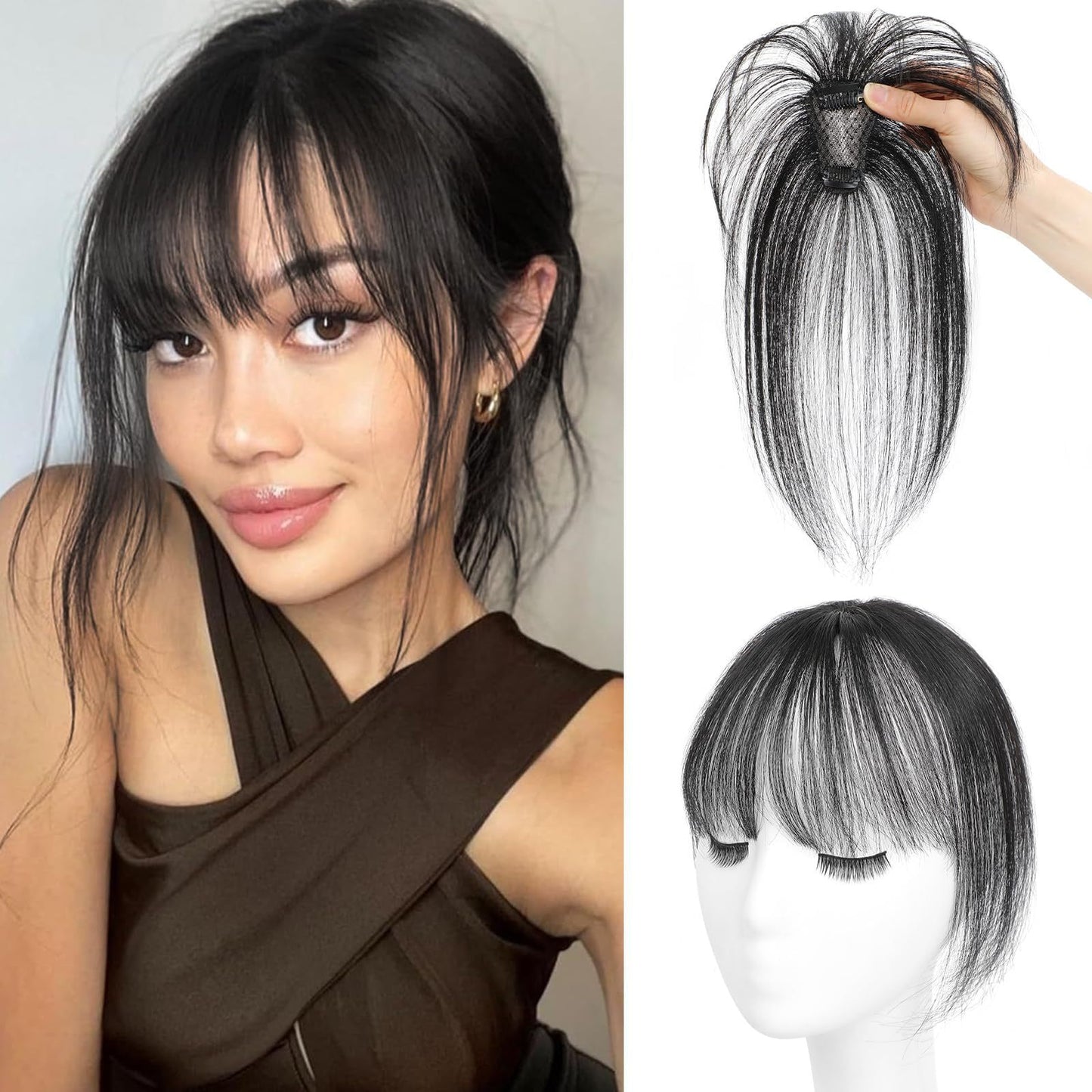 Piece Hand-woven Straight Real Human French Wig