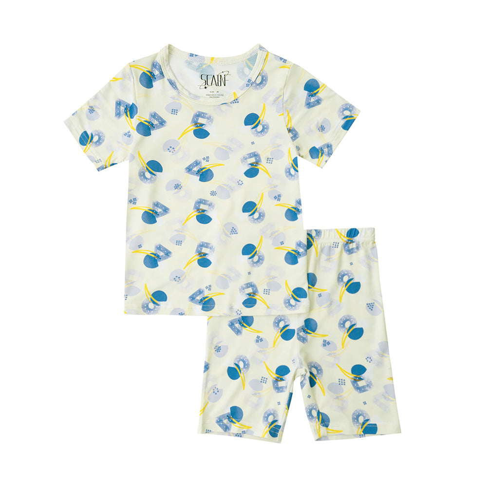 Children's Boys Air Conditioning Clothes Home Wear Thin Children's Suit