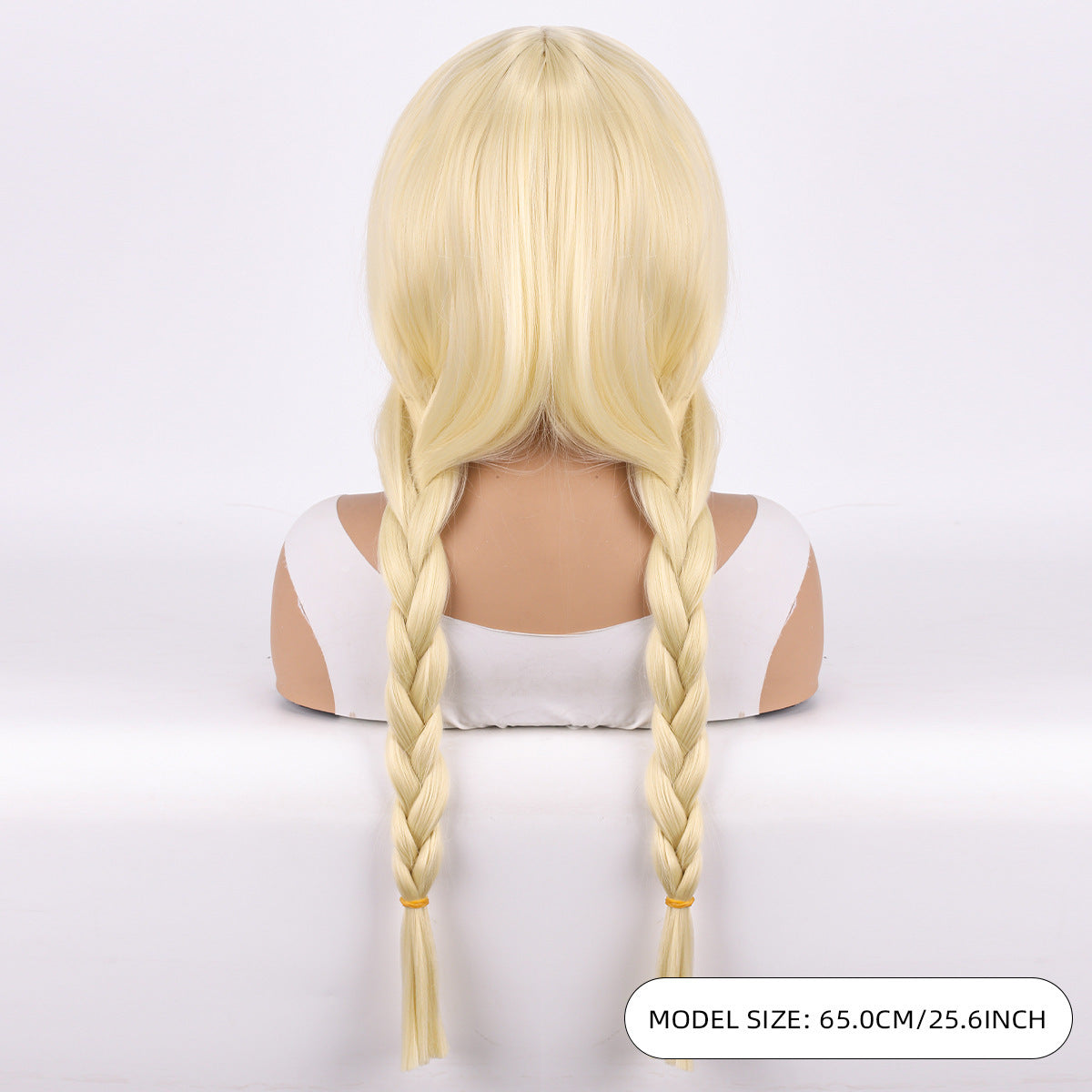 Halloween Easter Festival Double Twist Braid Bangs Beige Cos Wig
