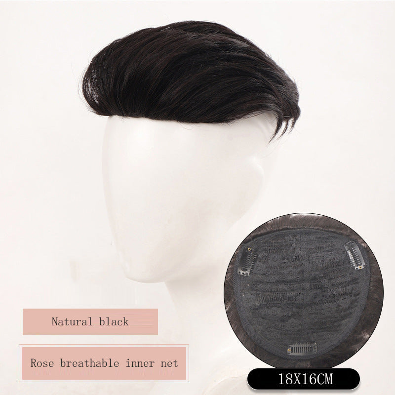 Men's Head Invisible Hair Supplementing Piece Human Other Wig