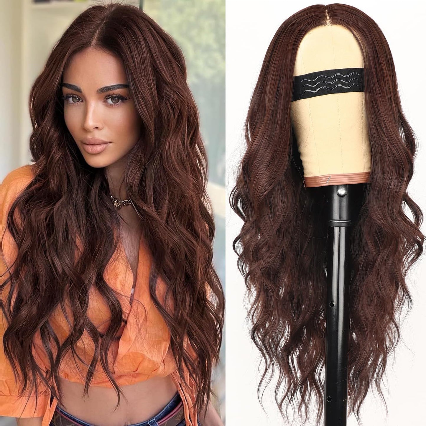 Front Lace Water Ripple Curly Hair Synthetic Wigs Wig Long Curls