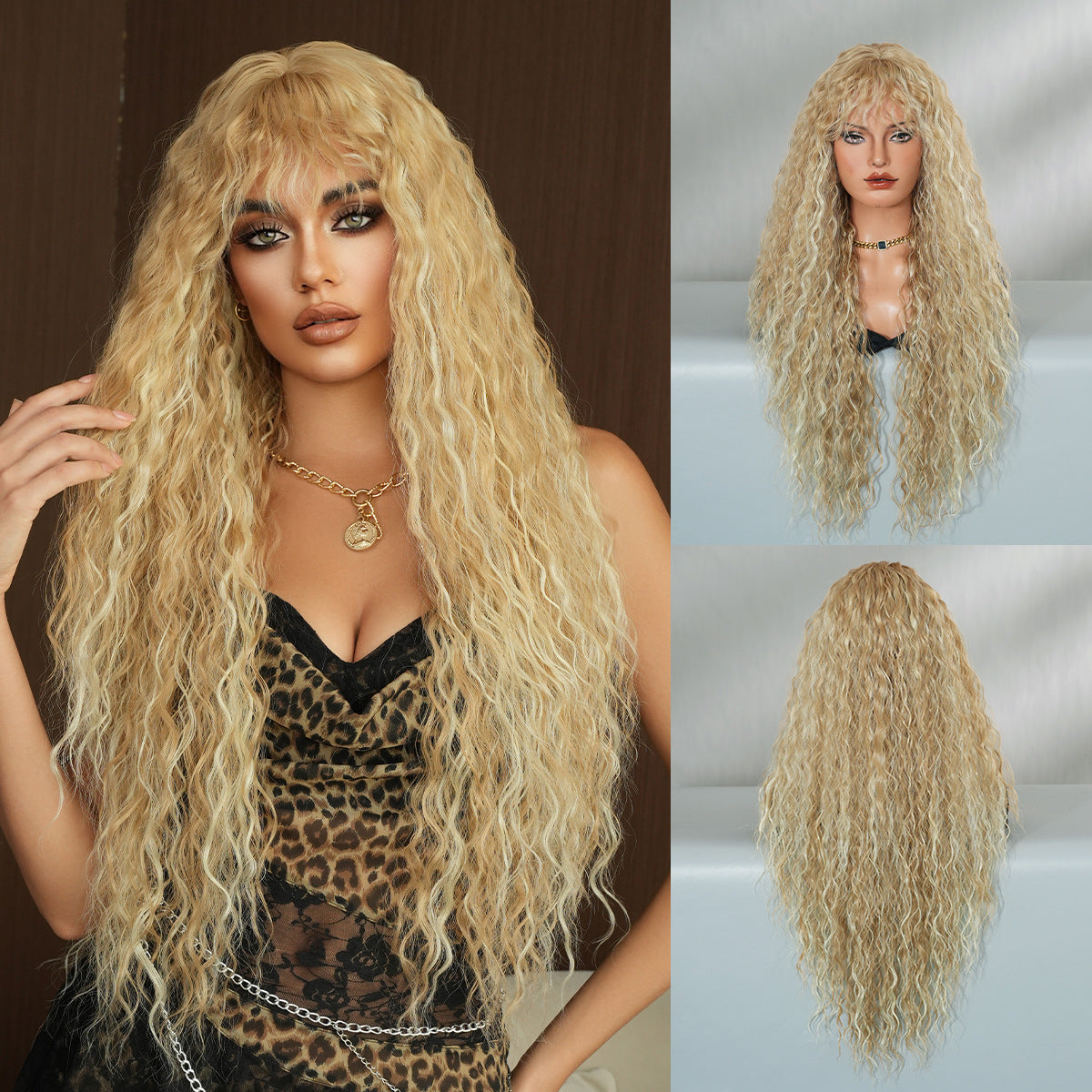 Hot Spring Roll Female Deep Wave Long Other Wig