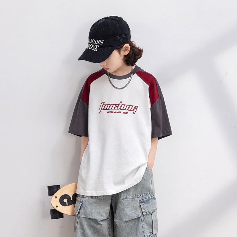 Children's Short Sleeve Summer Clothes Loose Casual Children's T-shirt
