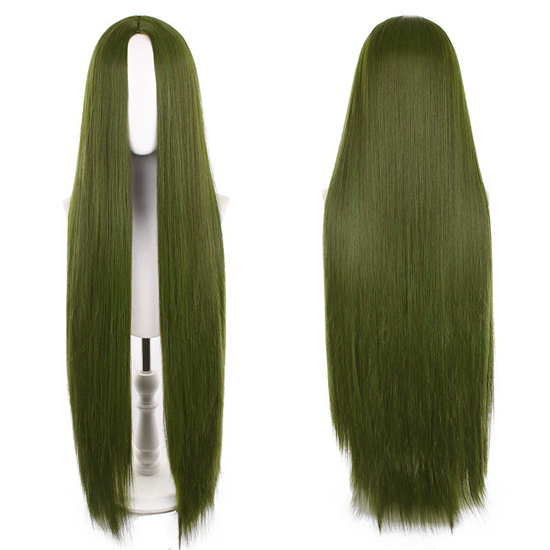 Mid-length Universal Long Straight Scalp Style Cos Wig