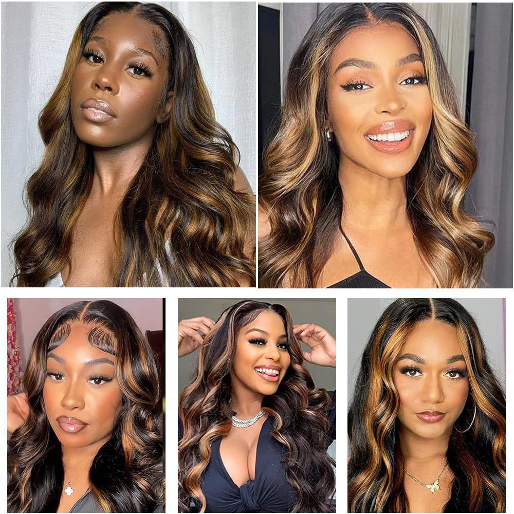 Female Piano Color Medium Curly Hair Big Wave Synthetic Wig Long Curls