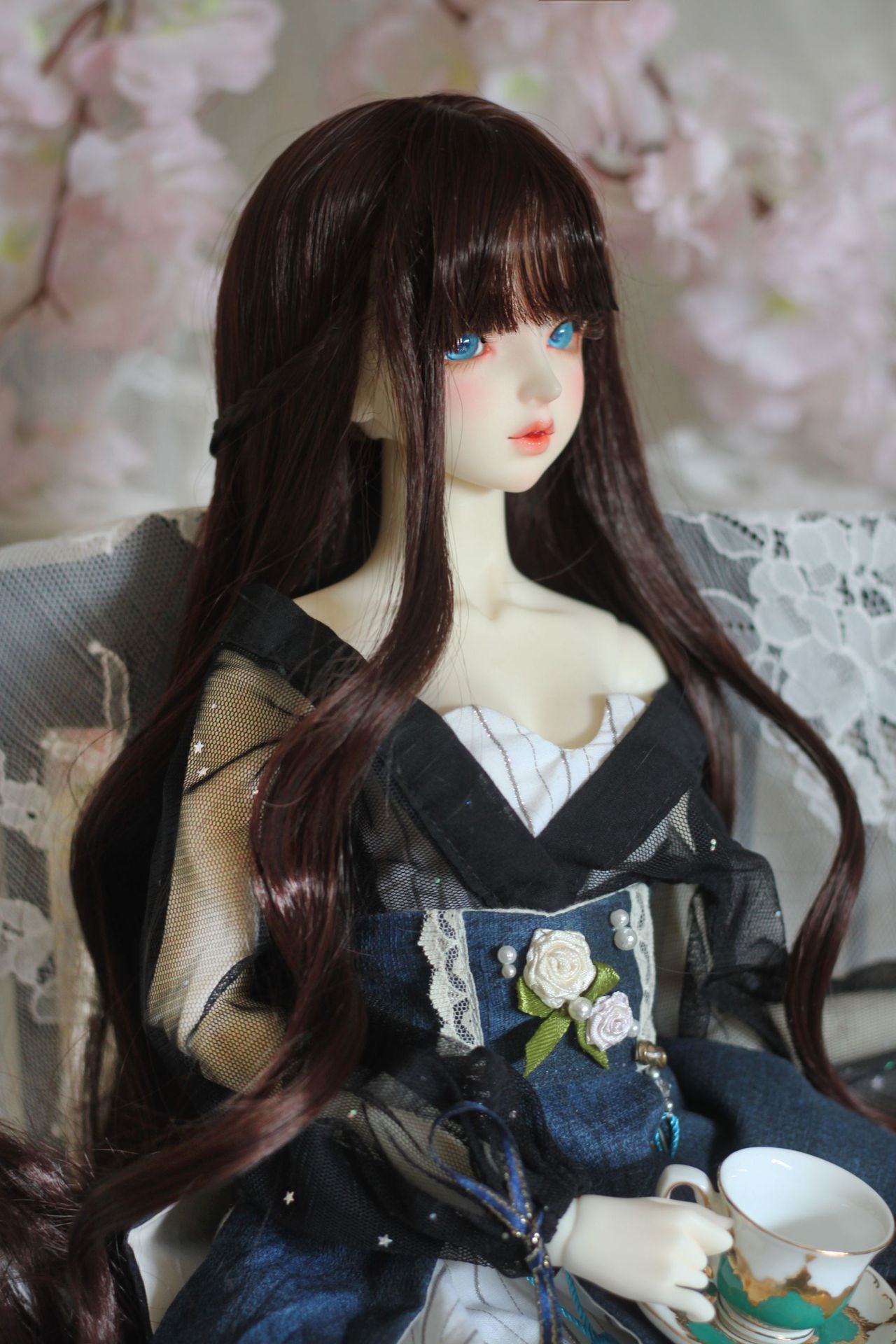 Bangs Long Curly Hair Daily Two-dimensional Ye Cos Wig