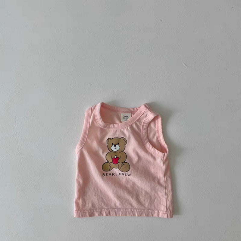 Children's Korean Style Summer Thin Cotton Loose Children's Suit