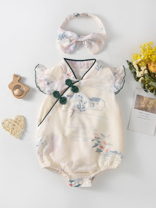 Cheongsam Summer Thin Chinese Style Jumpsuit Jumpsuit, Climbing Suit