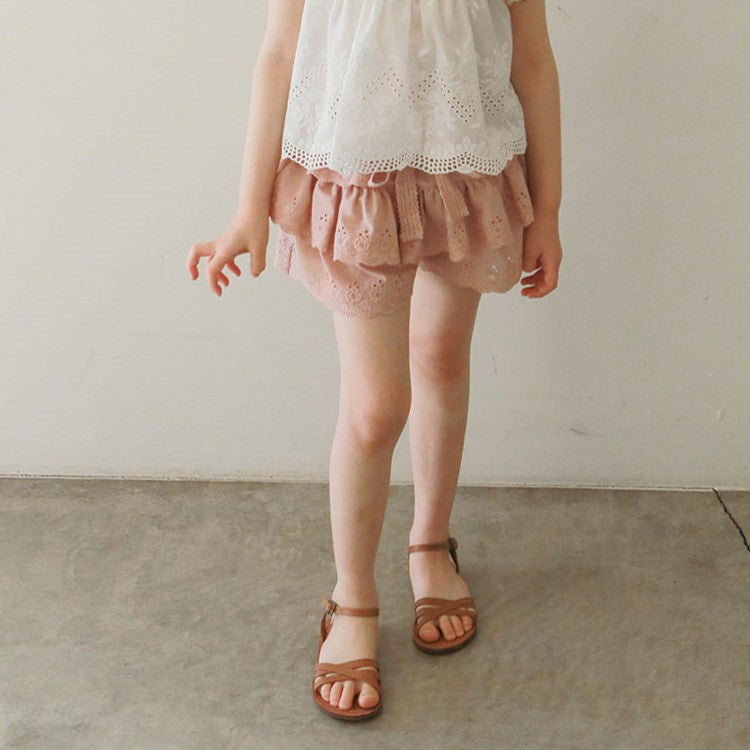 Children's Summer Strawberry Shan Clothing Hollow Lace Children's Pants