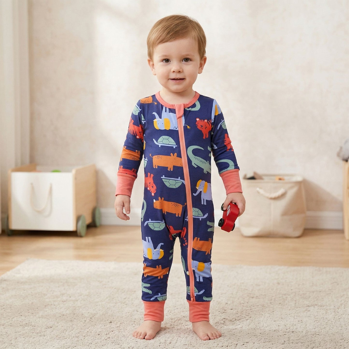 Fiber Long-sleeved Jumpsuit Class Four Zipper Jumpsuit, Climbing Suit