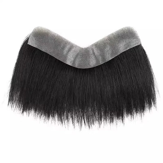 Men's Scalp Natural Forehead Light Real Hair Wig Bangs