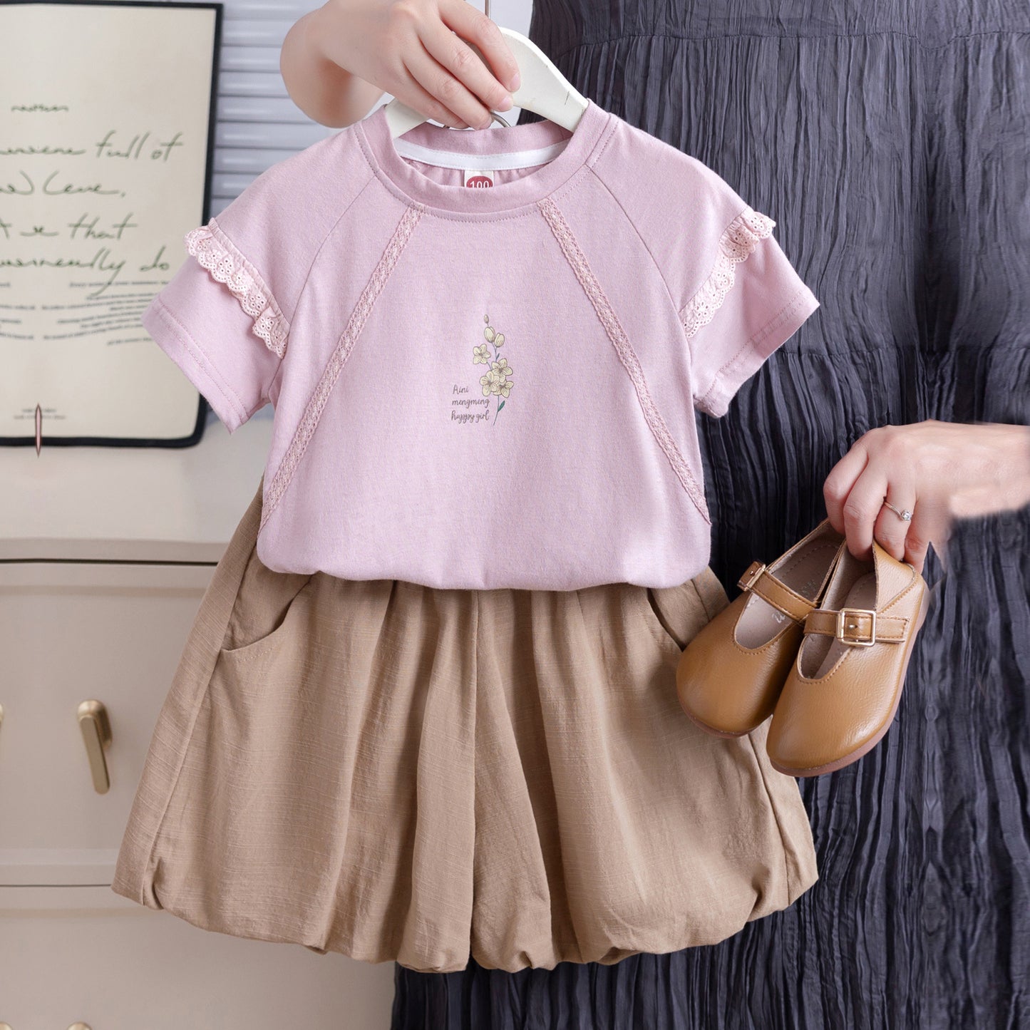 Children's Summer Short-sleeved Korean Top Loose Thin Medium Big Children's T-shirt