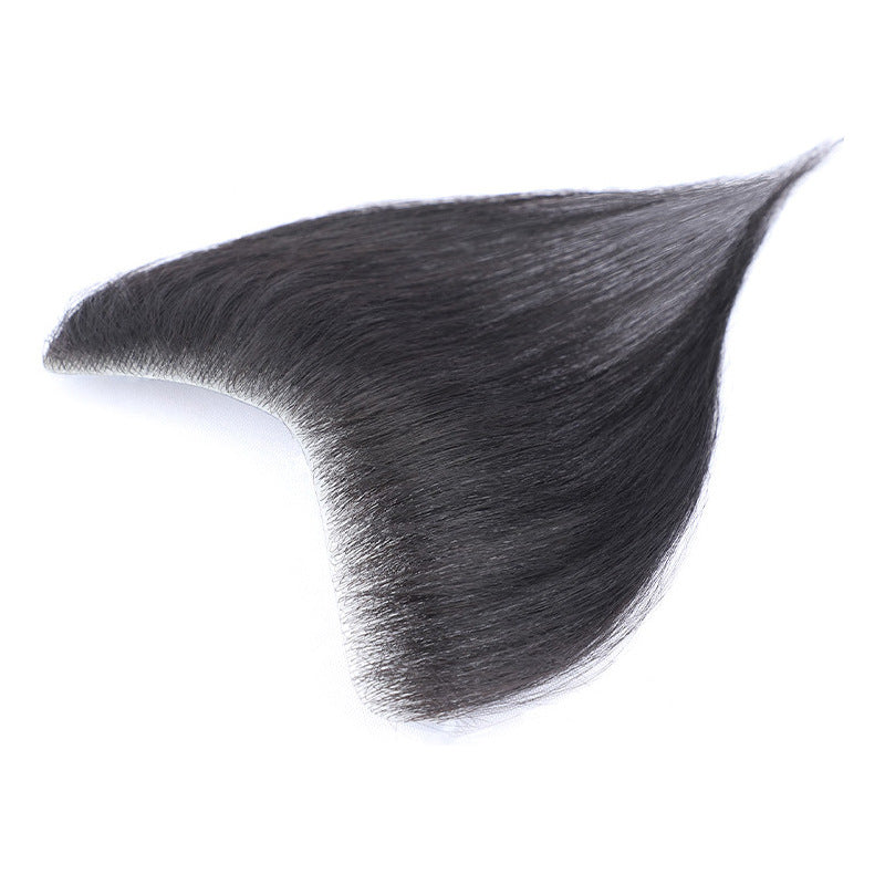 Men's Hand Woven Biological Scalp Hairline Set High Head Real Hair Wig