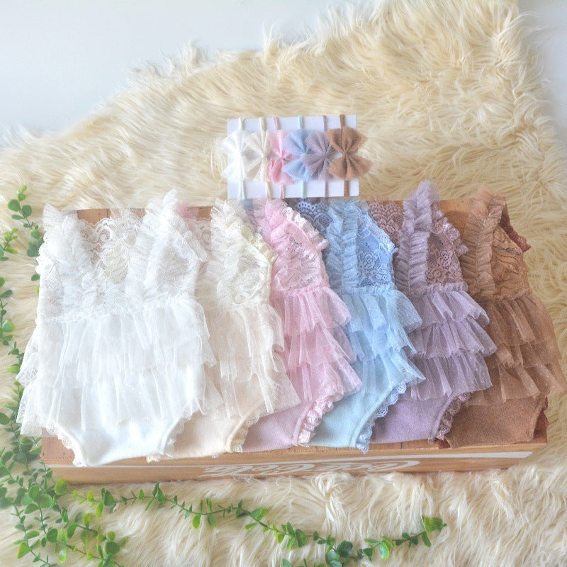 Born Graphy Clothing Lace Pleated Jumpsuit Children's Dress