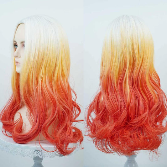 Gradient Color Big Waves Female Orange Other Wig