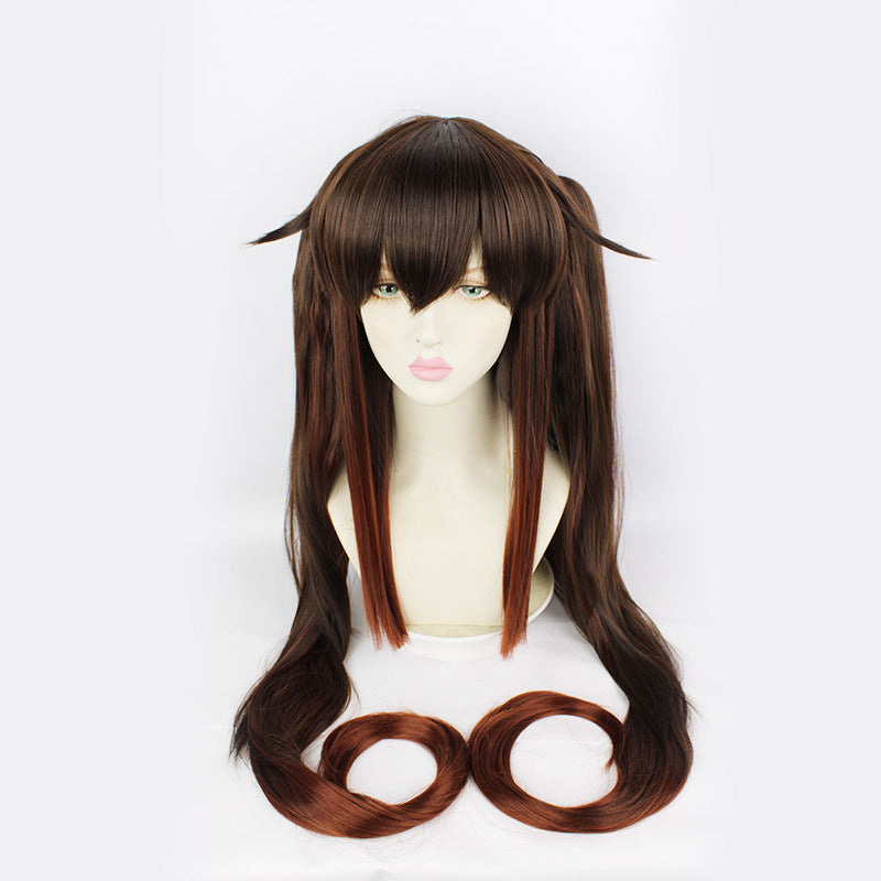 Original God Fiber Brown Black Long Cos Wig
