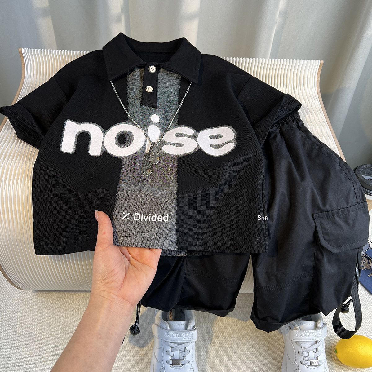 Children's Boy Summer Clothing Handsome Short-sleeved Korean Style Children's Suit