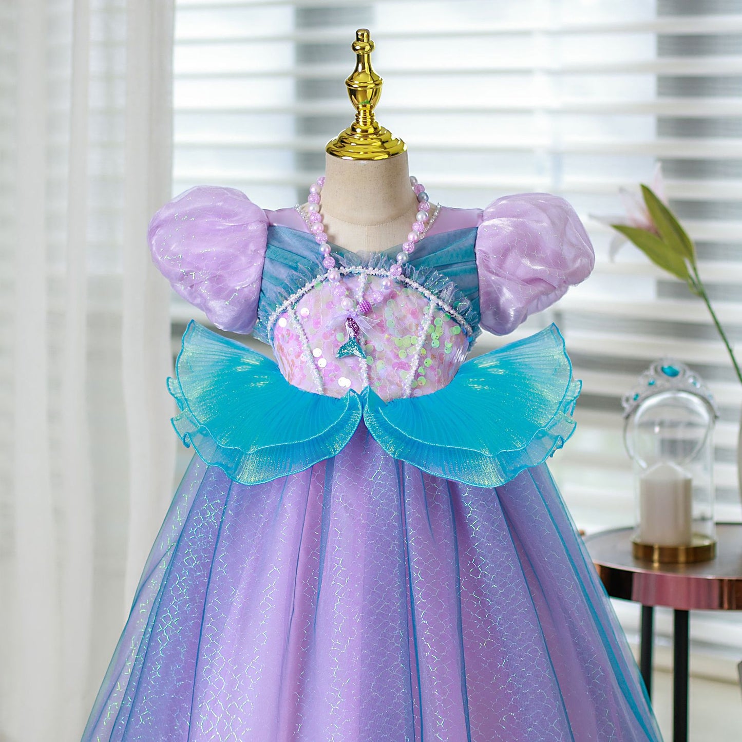 Luminous Princess Summer Birthday Mesh Puff Children's Dress