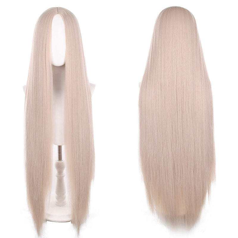 Mid-length Universal Long Straight Scalp Style Cos Wig
