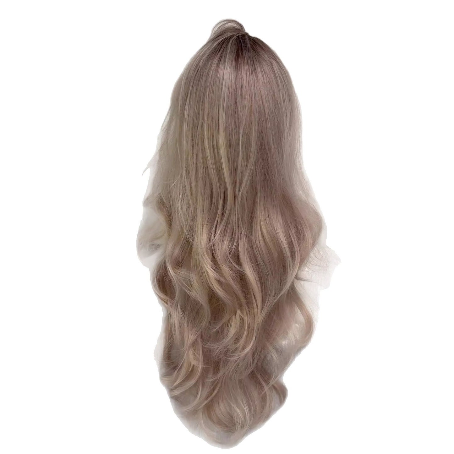 Women's American Style Maine Mid-length Bangs Curly Hair Wig Long Curls
