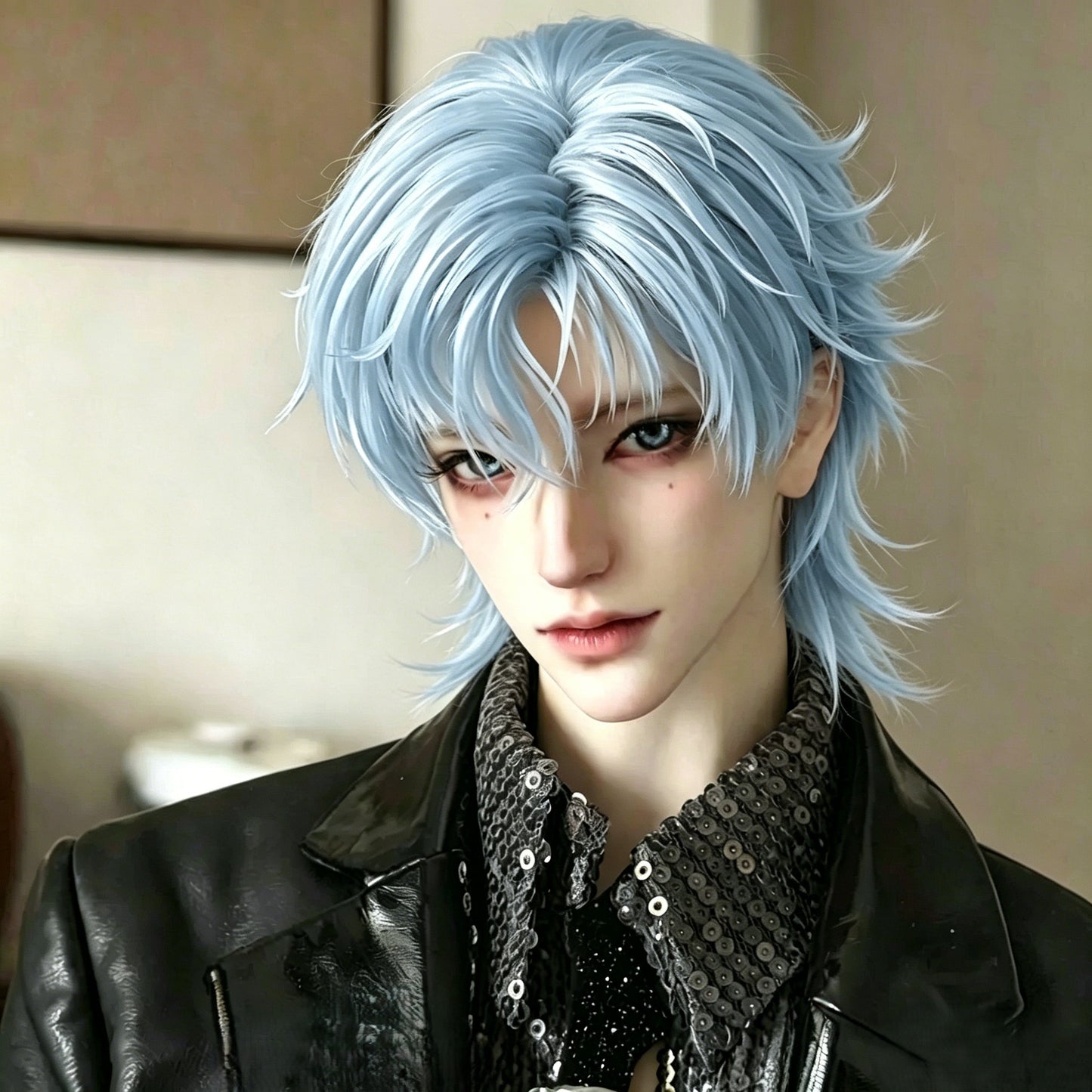 Men's Doll Points Hair Wolf Tail Two-dimensional Fake Cos Wig