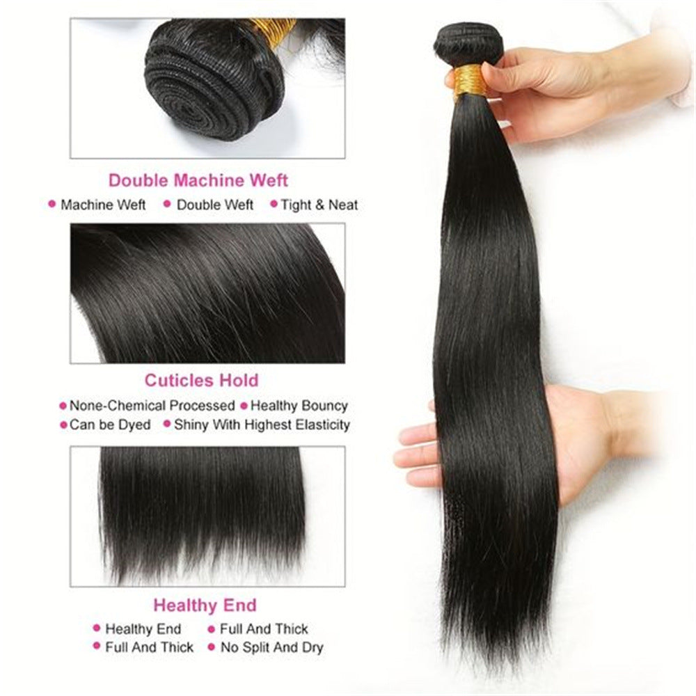 Classic Cool Unique Glamorous All Weft Real Hair Wig