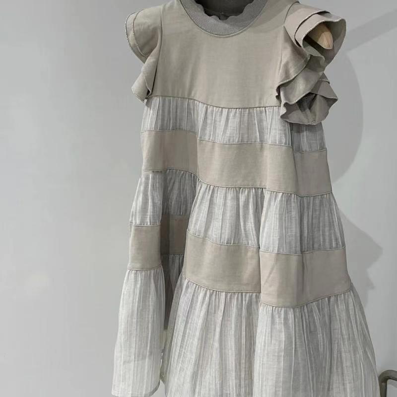 Children's Summer Western Style Fashion Thin Flounced Skirt Sleeve Children's Dress