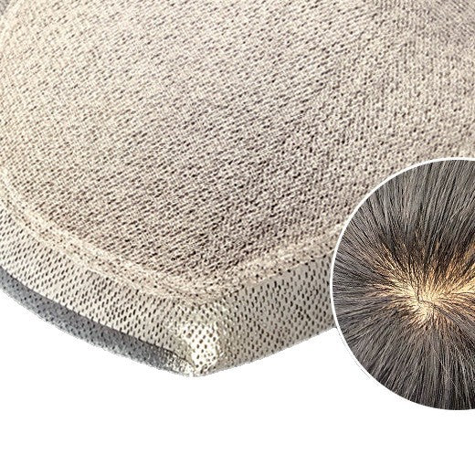 Men's Real Hair Biological Scalp Seamless Head Supplementing Piece Person Men's Wig