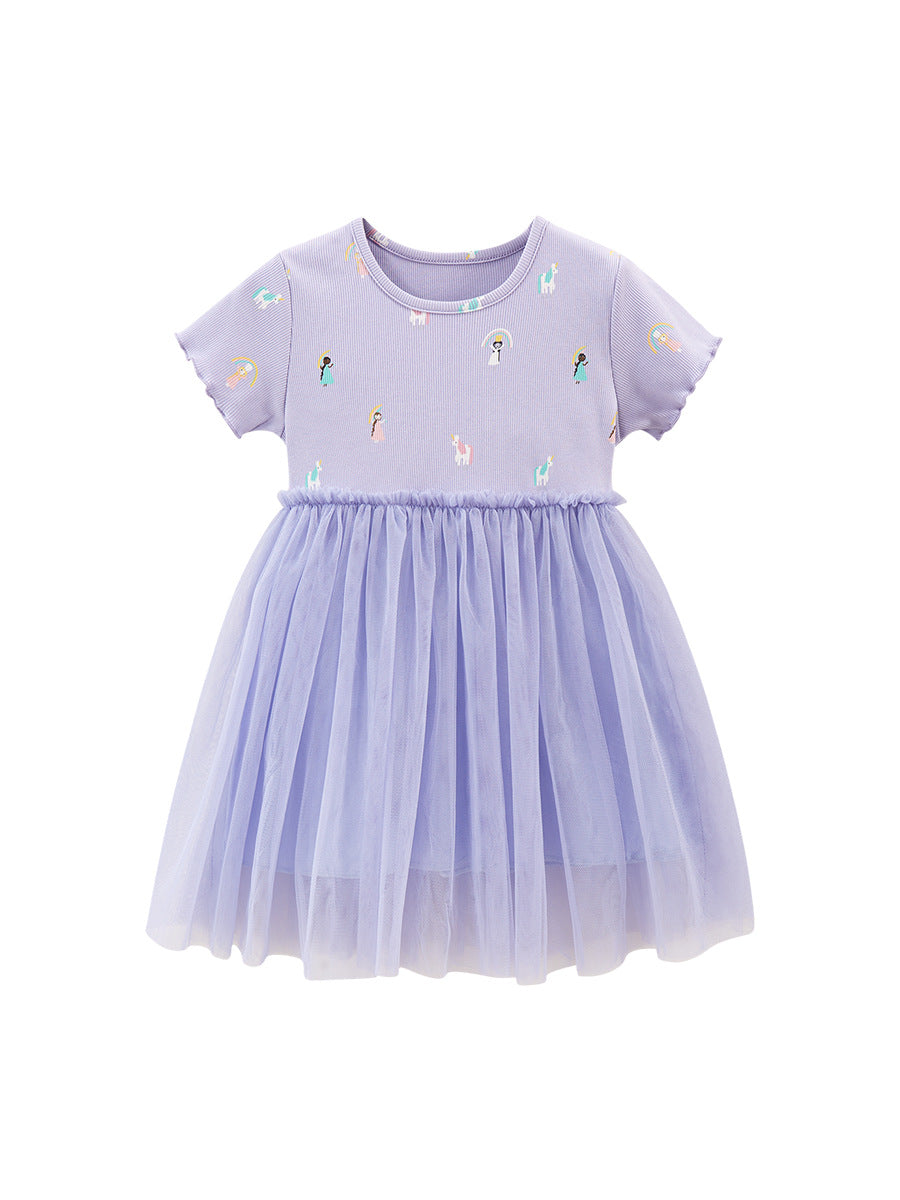 Children's Clothing Cartoon Summer Short Sleeve Princess Children's Dress