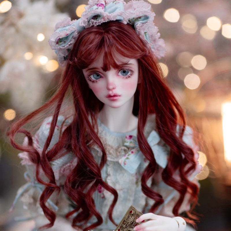 Points Kitty Doll Simulation Toy Birthday Gift Dress Wig Long Curls