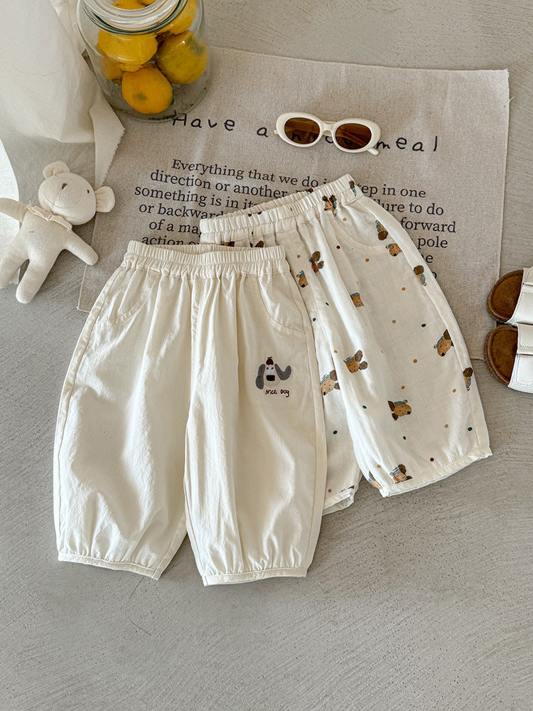 Children's Summer Cartoon Thin Cropped Casual Clothing Children's Pants