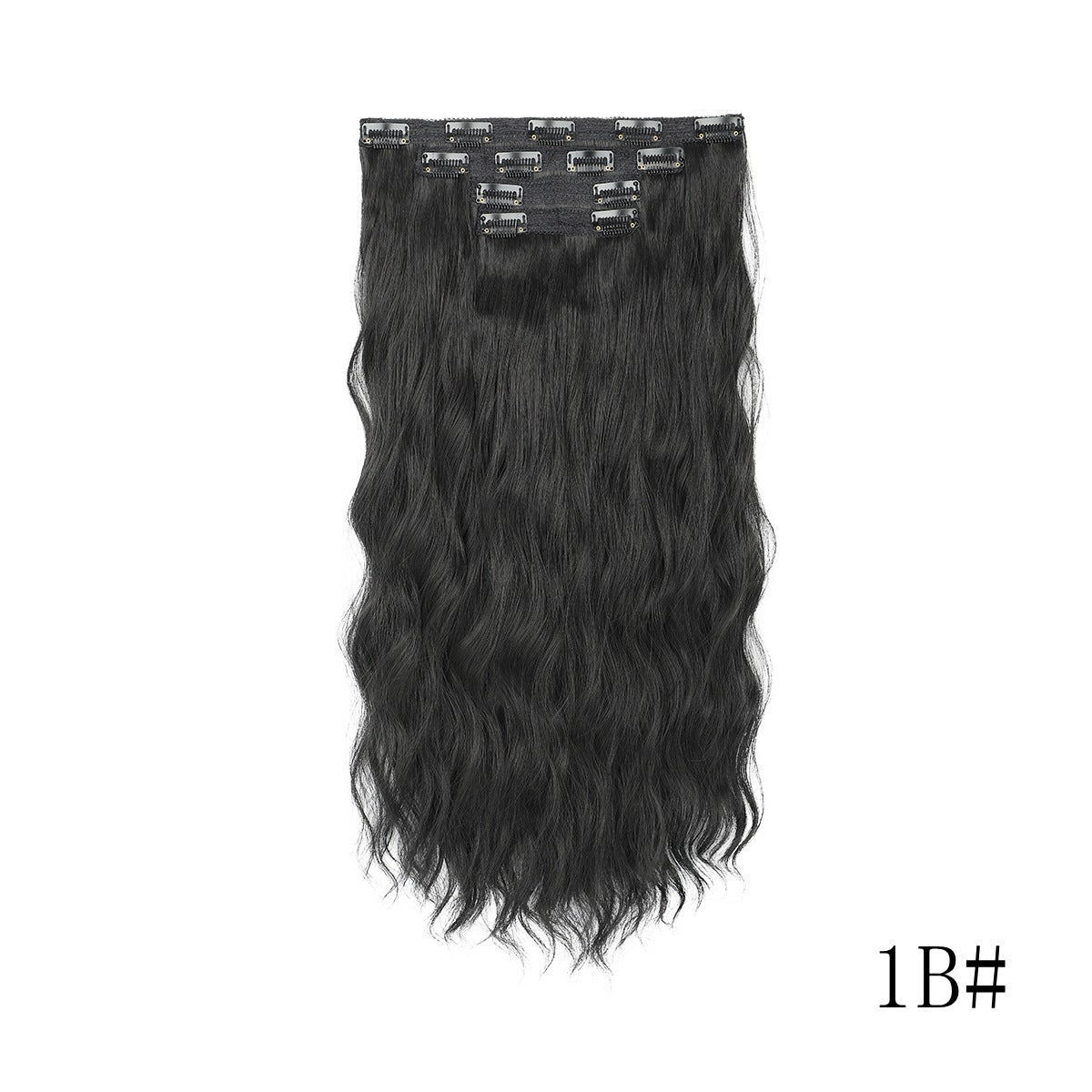 Long Curly Female Set Hairpiece Clip Chemical Fiber Hair Wig