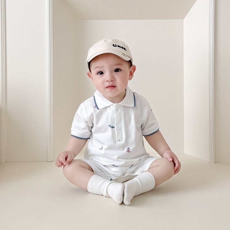 Children's Short Sleeve Jumpsuit Clothes Romper Casual Breathable Summer Jumpsuit, Climbing Suit