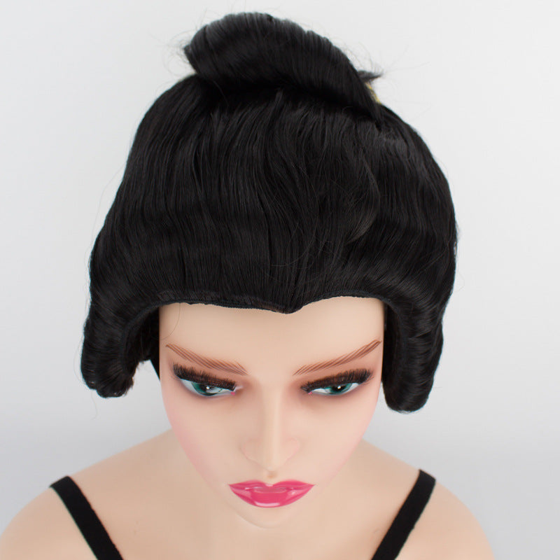 Geisha Big Plate Hair Stage Performance Whole Fiber Head Cos Wig