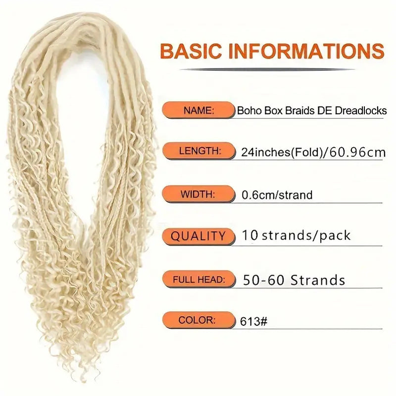 Dreadlocks Double-tailed Rolled Tail Three-strand Braid Wig Ponytail