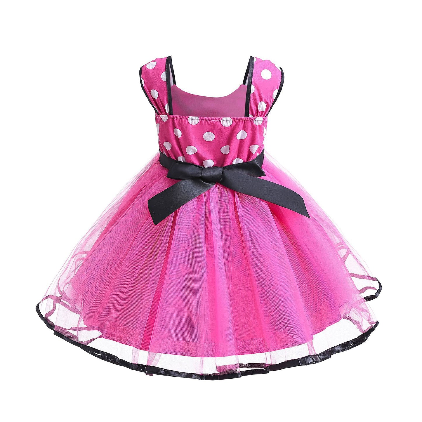 Children's Bubble Skirt Cute Polka Dot Bow Performance Children's Dress