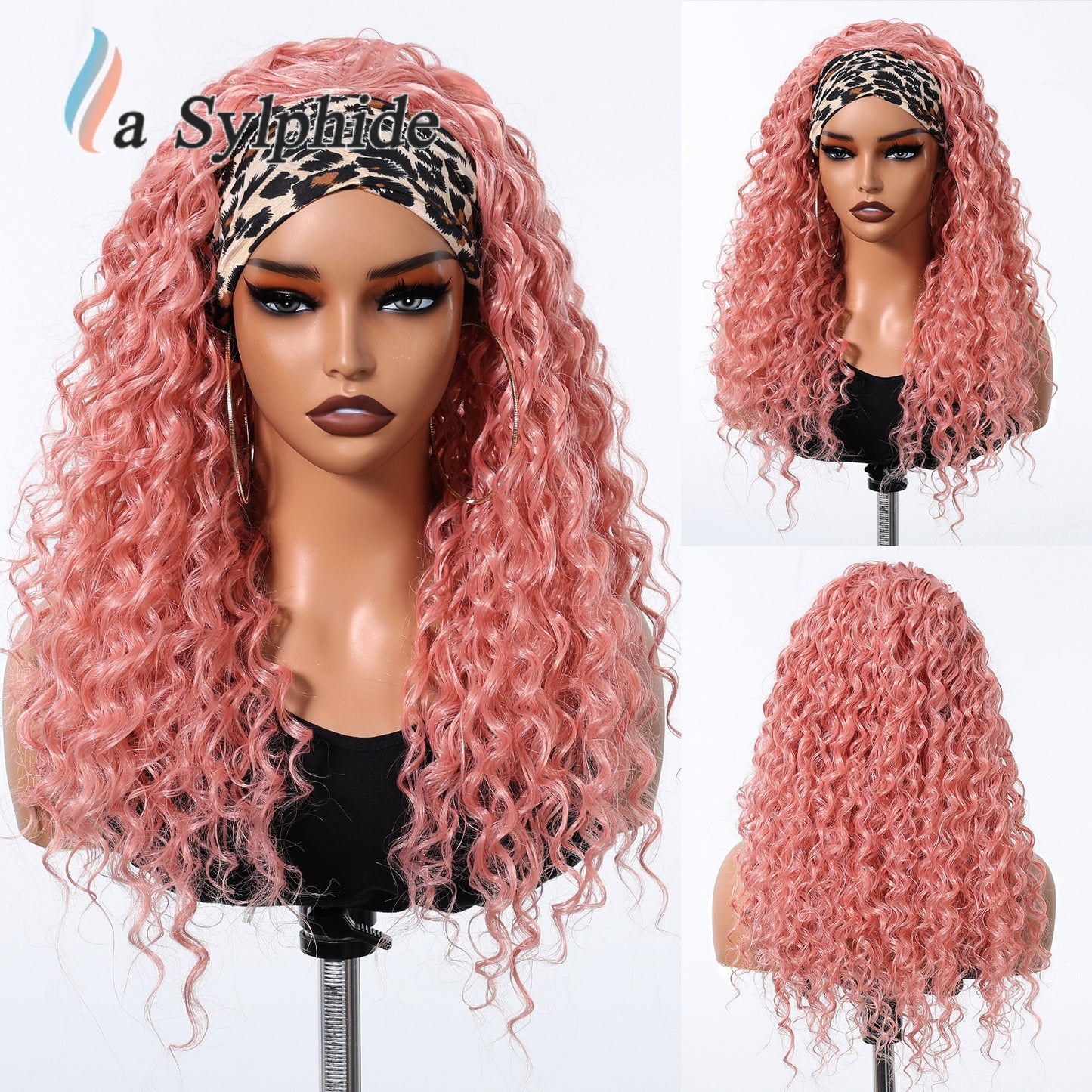 African Small Band Head Cover Screw Wig Short Curly Hair