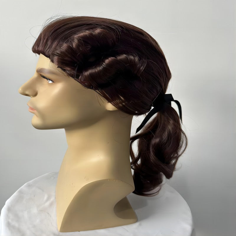 Men's Halloween Festival Christmas Eve Carnival Lawyer Judge Long Cos Wig